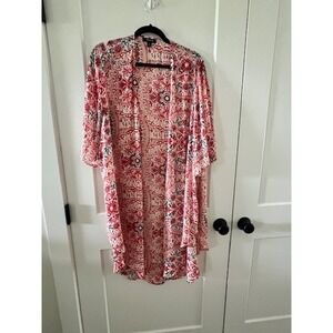 Torrid Kimono Topper Duster Floral Print Lightweight Plus Size 2